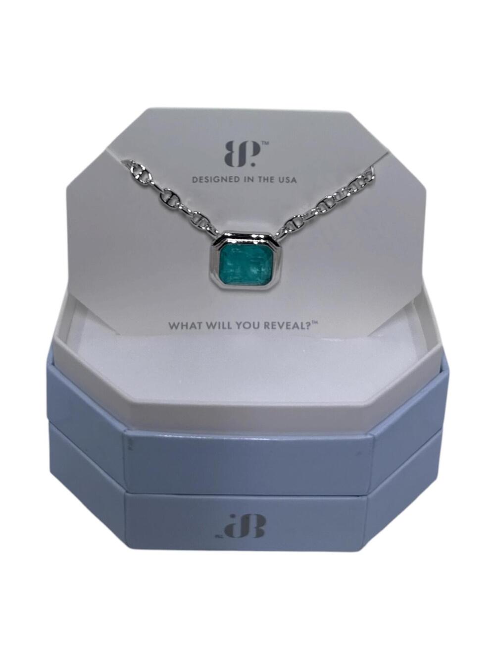 Once Made Of Mist Necklace with Lab Created Aqua Chalcedony and Quartz